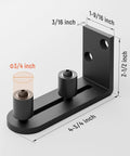Sliding Barn Door Bottom Floor Guide Wall Mounted Roller Guides with Ball Bearings Adjustable Stay Roller Black Made From Solid Carbon Steel