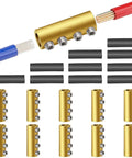 Heavy Duty 6 8 10 AWG Wire Connector Nut Kit With 80A Splicing Screws And Quick Wiring Connection Brass Terminals Set Of 10