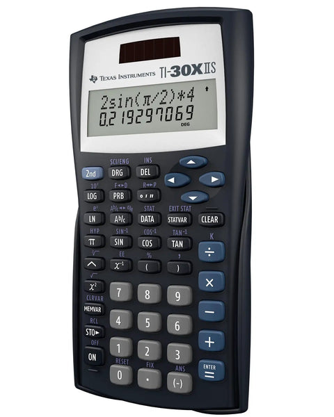 Legit Game Changing Scientific Calculator Featuring Two Line Display Advanced Statistics And Quick Fraction Conversions angled view with buttons displayed
