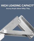 2 Pack Stainless Steel Folding Angle Brackets Iron Triangle Wall Mounts For Shelves Benches Tables And Tools White 8 Inch