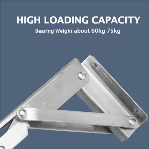 2 Pack Stainless Steel Folding Angle Brackets Iron Triangle Wall Mounts For Shelves Benches Tables And Tools White 8 Inch