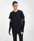 Premium Ice Silk Cooling Arm Sleeves UV Blocking Sun Shield For Mechanics And Side Hustles With Patriotic Print worn by a man in a casual outfit.