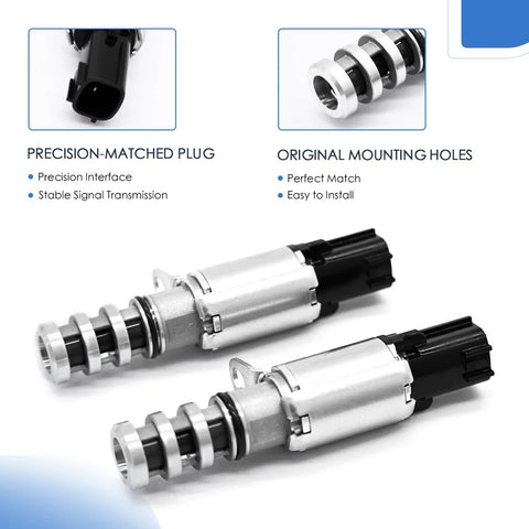 2 Pack VVT Solenoids For Nissan Engines Intake And Exhaust Replacement Compatible With Altima 14 15 16 Pathfinder 14 15 16 Quest
