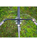 Top view of Klunker Style Commuter Urban Bicycle Handlebar 25.4mm Black for City Riding, sturdy aluminum, retro vibe.