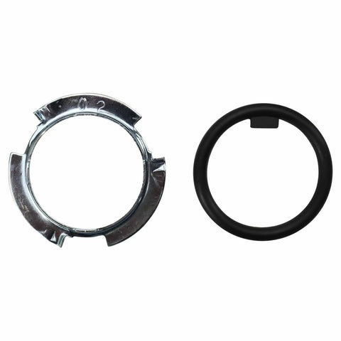 Gas Fuel Tank Replacement For Chevrolet C10 Pickup K10 And GMC C15 C1500 Pickups 1970 To 1972 K10 K1500 K15 Direct Fit OE Style Durable Steel Part 576233 Ideal For Restoration Projects And Everyday Driver Reliability. Shiny steel ring and black rubber sealing ring shown separately.