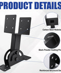 Product details of Beefy 3 Pack Roof Riser Brackets Kit With Adjustable Height For 4x4 Pergolas And Gazebos Black Powder Coated Steel.