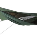 Cub Zip Kids Camping Hammock Hunter Green Side Entry With Full Length Zipper And Two Sliders, Kid Friendly Bug Free Nights Mesh