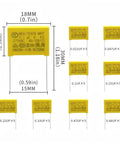Prototyping Ready Safety Capacitor Kit Must Have For Electronics, 275VAC X2 Polypropylene Film labeled capacitors