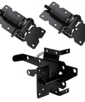 Heavy Duty Built To Last Self Closing Gate Hinge And Self Locking Latch Hardware Kit For Wooden And Vinyl Fences Stainless Steel