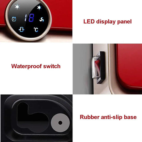 Wall Mounted Space Heater Featuring Thermostatic Remote And Three Speed Modes Kicks Serious Chill For Every Room Eight Hour Timer Provides Built Different Ptc Fast Heating with LED display and waterproof switch