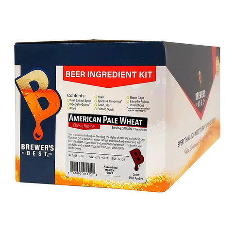 1012 Ingredient Kit For American Pale Wheat Ale Homebrew With Wheat Extract And Flaked Red Wheat box packaging