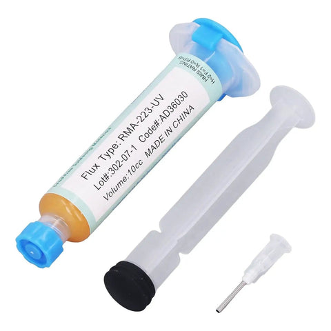 Two Pack Pro Grade Solder Flux Soldering Paste For PCB BGA Repair With Tinning Syringe Tool Easy Flow Flux syringe and nozzle