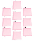 Mesh Zipper Pouch A5 Size File Organizer Bag 10 Pack for Travel On the Go Office School Supplies and Cosmetics 9.4 by 7.1 Inches Pink Nylon