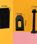 8mm Clamp Kit Set For HV4 And HV6 Rotary Tables Pro Grade Milling Machine Clamping Set components with measurements