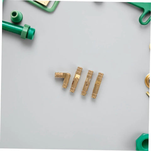 Brass Barrel Hidden Hinges For Jewelry Box And Keepsake Cabinet on light surface, lowkey concealed door hardware