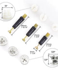 M6 Furniture Cam Lock Hardware Set 90 Pieces With 32 35 And 40mm Eccentric Wheel Nuts for secure kitchen cabinets, drawer assembly.