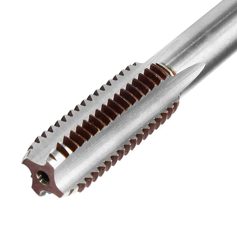 Close-up of 2 Pack M12 X 1.75 Hand Tap Set, Right Hand HSS Threading Milling Tap Tool For Metal Projects, Durable Alloy Steel Construction