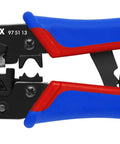 RJ45 Western Plug Crimping Pliers, 7 And A Half Inch, 8P8C Pro Grade Network Tool with blue and red handles