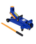 Low Profile 2 Ton Floor Jack Built Tough With Heavy Duty Steel Hydraulic System, Quick Lift Single Piston Pump, Portable Car Jack, Blue