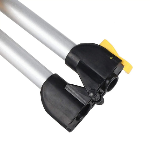 Close-up of Jiawu Foldable Mechanical Distance Measuring Wheel 0-9999.9M, featuring durable plastic and aluminum construction, precise joints.
