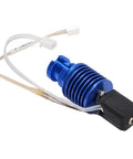 Upgraded V6 Hot End Kit With 0.4mm Nozzle And 60W Ceramic Heater For Ender 3 Pro V2 Prusa i3 MK3S MK3 MK2S 3D Printer Parts Durable Wear Resistant Steel Nozzle Compatible 1.75mm Filament blue hot end with wiring
