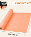 324 Sq Ft Pro Grade Waterproofing Membrane For Bathrooms And Showers, 27.6 Mil Thick, roll displayed with dimensions and thickness