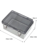 Rugged Outdoor Electrical Junction Box with IP67 ABS Enclosure, grid mounting plate, clear cover, and stainless steel door lock.