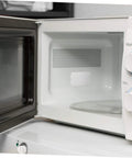 Open microwave oven with Mica Sheets For Microwave Oven Heat Resistant Insulation Plates 10 Pieces Mica Accessory visible inside.