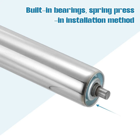 Stainless Steel Conveyor Roller 2 Inch Diameter 16 Inch Length Gravity Transmission Replacement Part With Galvanized End