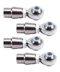 Rock Solid Heavy Duty Heim Joint Rod End Kit With Tube Adapters And Spacers 4Pc 5/8x18 Left Right Thread Jam Nuts, polished chrome finished.