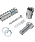 12-Pack Stainless Steel Sign Standoff Screws With Wall Anchors And Rubber Pads For Acrylic Signs, Photo Frames, And Advertising Boards