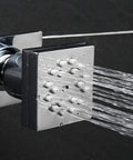 Shower Body Spray Jets 2 In 1 Brass Spa Showerhead Wall Mount Dual Function Rainfall And Mist Shower Head Nozzles Chrome Finish