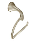 Eva Brushed Nickel Wall Mounted Toilet Paper Holder European Single Post With Open Design For Easy Roll Changes And No Hassle Coordinating Faucet And Accessories From Eva Collection mounted on wall