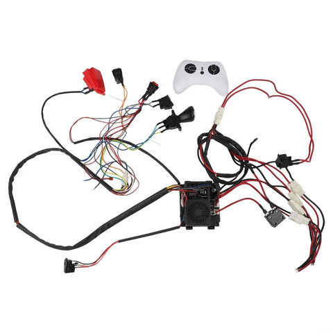 Kids Electric Car Wiring Harness Kit With 2 4G Remote Control 12V To 24V 40 Amp High Power Controller displayed on white background