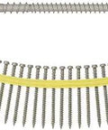 Close-up of QuikDrive DCU Composite Deck Screw No 10 X 2 3/4 In Collated Gray Carbon Steel for Trex Decking, T20 Drive