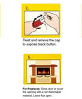 Instructions for using Two Pack Of Knockout Chimney Fire Suppressant, activation steps and safety tips for home use.