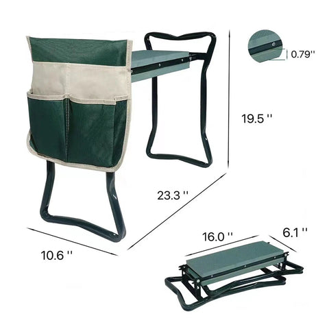 Garden Kneeler And Seat With Thick Cushioned Kneeling Pad Heavy Duty Bench For Kneeling And Sitting Prevents Knee And Back Pain Includes Pouch Bag Green Gift For Gardeners Dads And Moms Go To Must Have For Garden Work