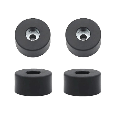 4 Piece Badass Heavy Duty Antivibration Rubber Feet Mounts Replacement For Compressors And Generators Shock Absorber Pads With One Quarter Inch Hole 192310GS Compatible Machine Design, black rubber mounts