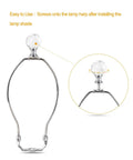 Crystal Diamond Glass Lamp Finials With 1/4-27 Inch Threaded Base 2 Pack, on lamp harp