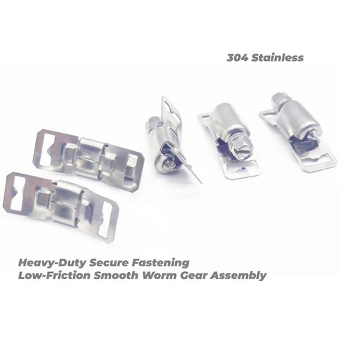 Get Your DIY Custom Cut-To-Fit 304 Stainless Steel Hose Clamp Kit With Extra Thick Anti-Slip Fasteners For Adjustable Duct Pipe And Auto Car Projects That Last A Lifetime, 304 steel clamps