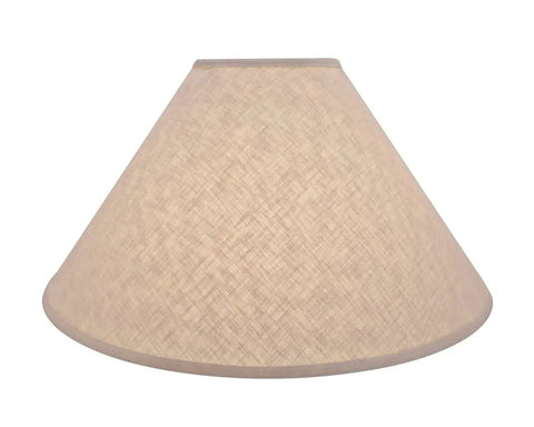 Off White Linen Empire Lamp Shade With Brass Spider Fitter Transitional Hardback 7 Inch Top 23 Inch Bottom 14 Inch Slant Height 23 Inch Wide Designed For Lamp Harp Attachment Shade Only