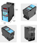 Beefy 2.2 kW VFD For CNC Spindle Speed Control 3 HP 220V Input And 220V Three Phase Output inverter shown from multiple angles