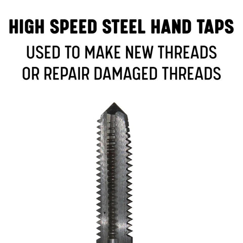 Five Eighths Inch 11 UNC High Speed Steel Taper Tap with text about threading usage