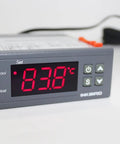 Dual Stage 12V Digital Temperature Controller Thermostat with display showing temperature, auto switch heating cooling, 2 relay outputs