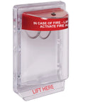 Stopper II With Horn Fire Alarm Cover Flush Mount Red Polycarbonate TamperProof Guard Prevents False Alarms And Lets You Access Alarm Quickly Durable Protective Cover For Safety Systems