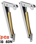 Heavy Duty Lid Support Hinges With Soft Close Gas Struts for Cabinets, 2-piece set, adjustable lift 6kg, durable DIY furniture aid