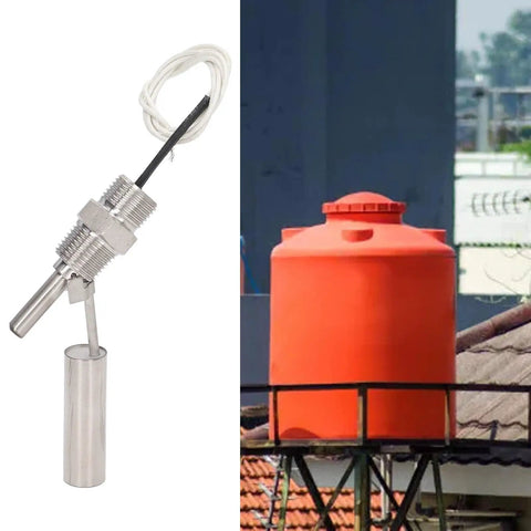 Rugged Stainless Steel Liquid Level Sensor With Multi Point Control Built For Home And Commercial Use, DC 0-110V, 1/2NPT Male Thread next to water tank