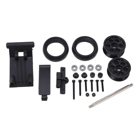 Head Up Wheel Upgrade Kit For 1x10 Off Road RC Cars With Wheelie Bar And Rubber Tire Skins Durable Plastic Columns And Stainless Steel Shaft