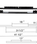Hella Sturdy Steel Table Extension Brackets With Smooth Glide Rollers for Quick Flip, sizes: 18", 31 1/2", 41 1/2".
