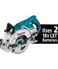 XSR01Z 36V Dual Battery Brushless Rear Handle 7 And A Quarter Inch Circular Saw Tool Only With X2 LXT Power 5100 RPM